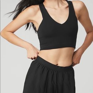 NWT alo yoga Real Bra Tank Black M